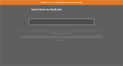 Desktop Screenshot of learn-how-to-hack.net